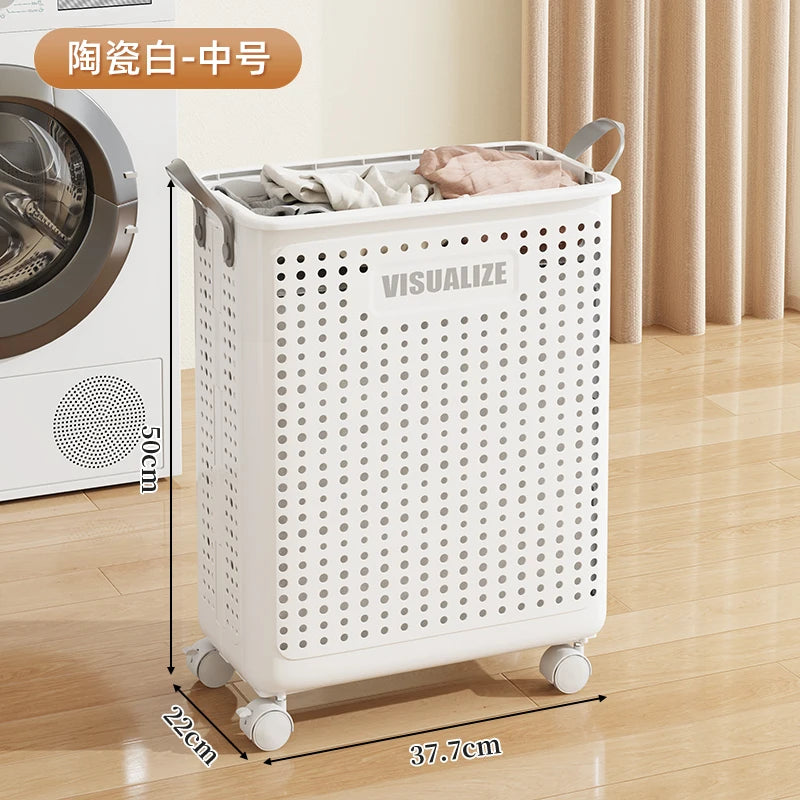 Foldable Laundry Basket hamper casters Washing Clothes in USA