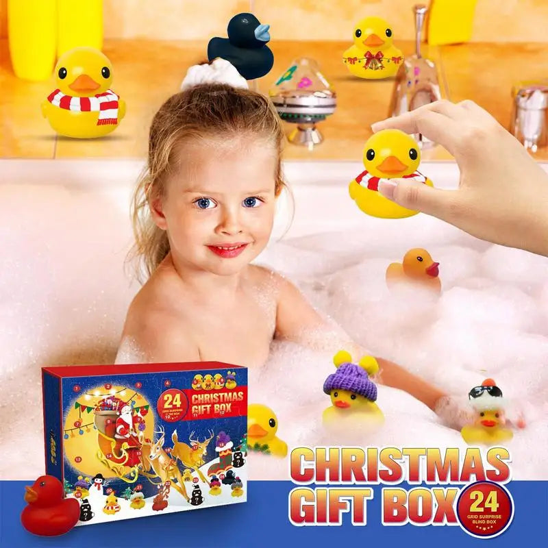 Christmas Rubber Ducks Holiday 24 Days Countdown Advents Calendar Styl