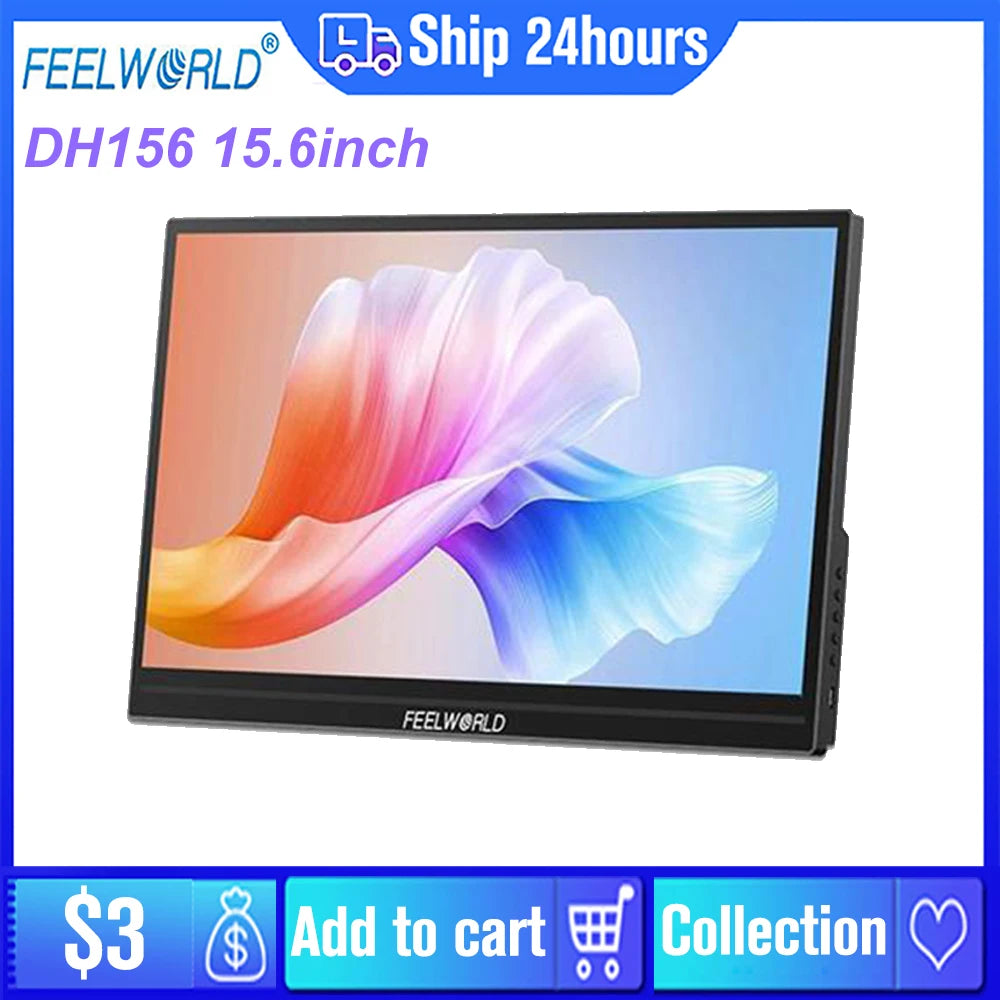 FEELWORLD DH156 15.6inch Monitor FHD 1080P Portable External Monitor f