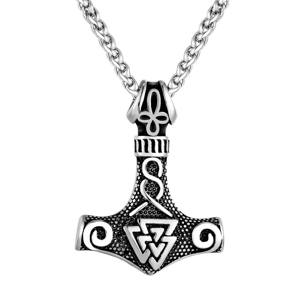 Vikings Thors Hammer Necklaces Stainless Steel in USA