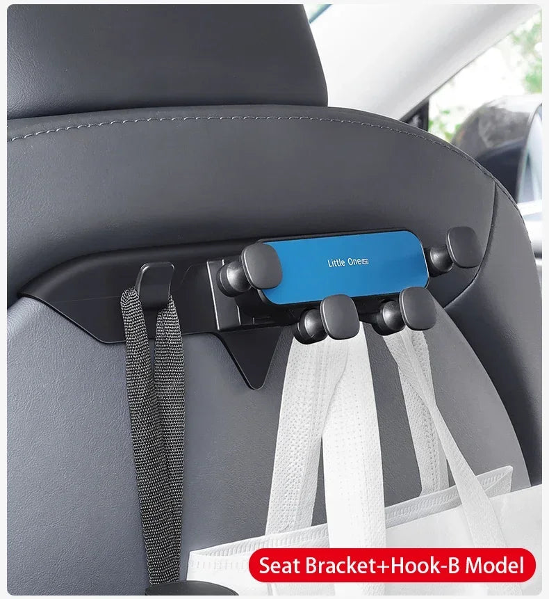 Car Back Seat Headrest Mount Holder For Tesla Model 3/Y/S/3+ 360 Rotat