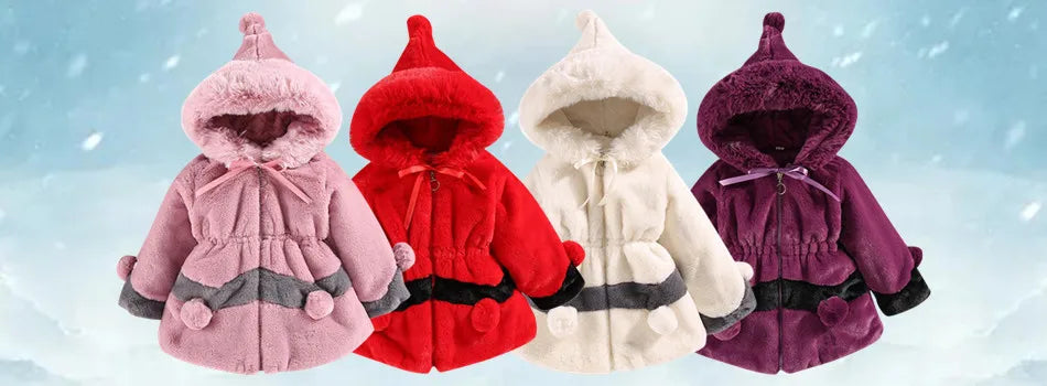 Baby girl clothes winter coat thick warm wool in USA