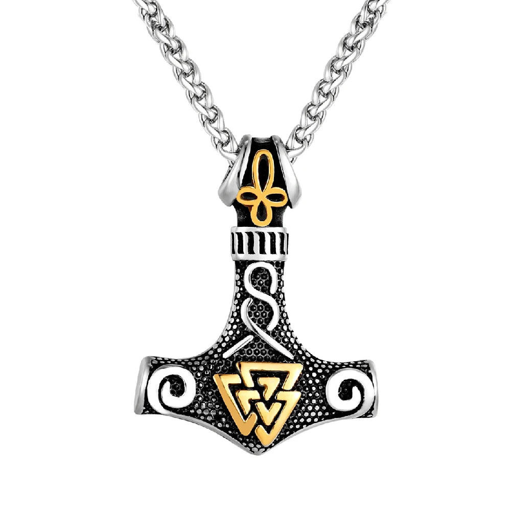 Vikings Thors Hammer Necklaces Stainless Steel in USA