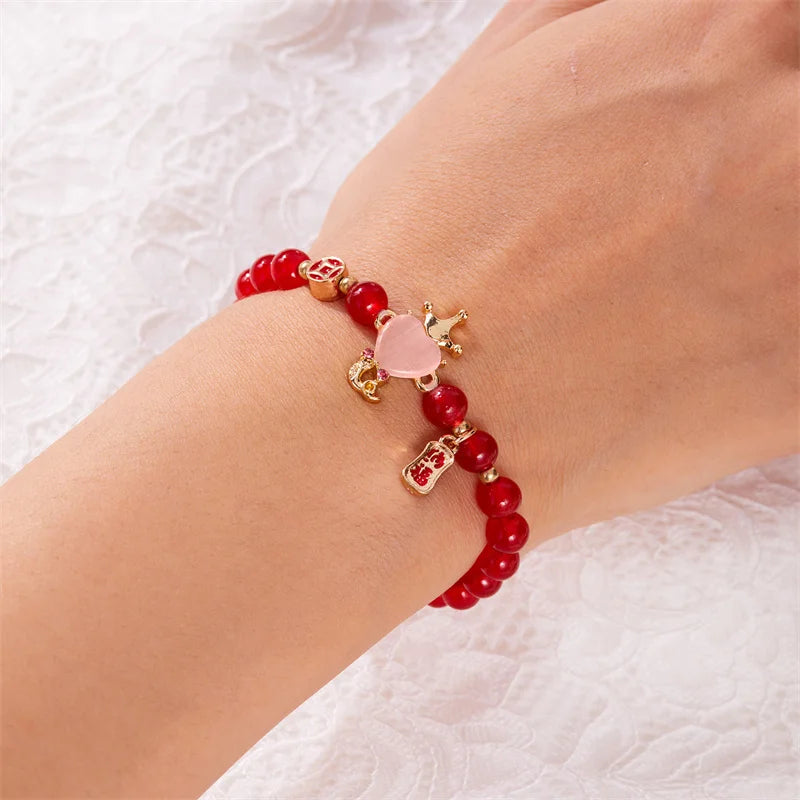 Snake Year Luck Bracelet Women Blessing Amulet in USA