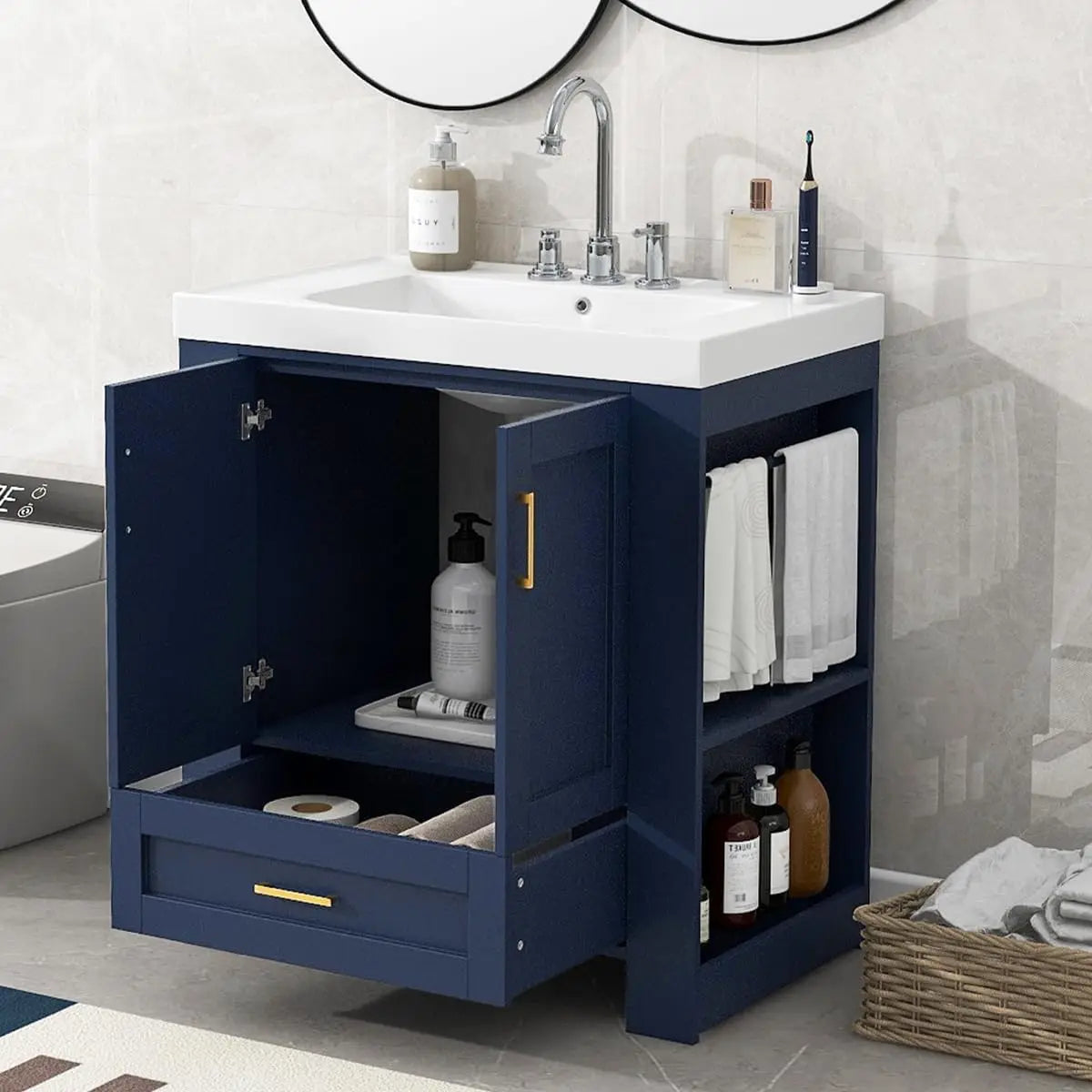 Bathroom Organizers, Bathroom Vanity With Sink, Freestanding in USA.