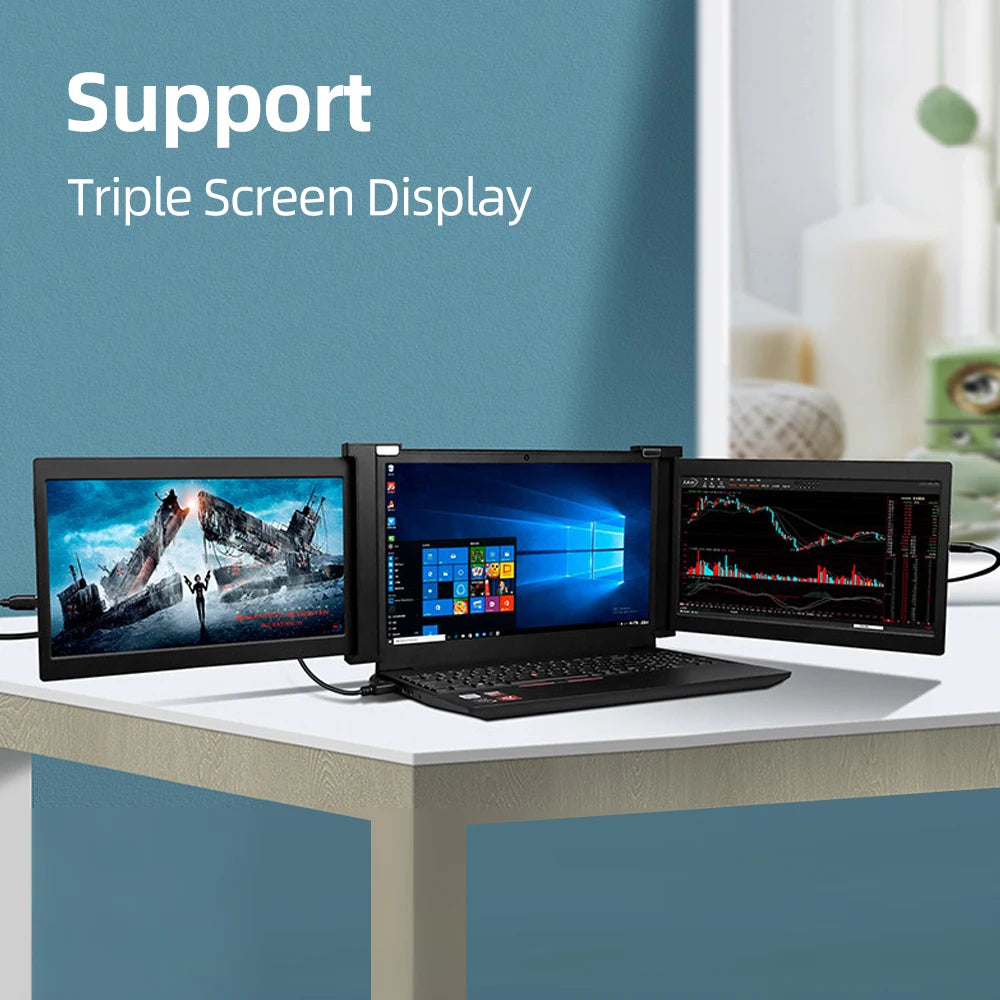 Portable Triple-screen Monitor Laptop Expansion Screen IN USA.