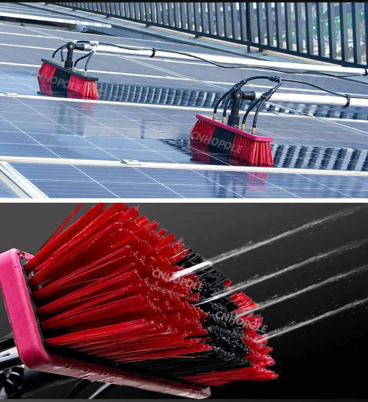 Solar Panel Cleaning Brush Kit with Extension Pole IN USA.