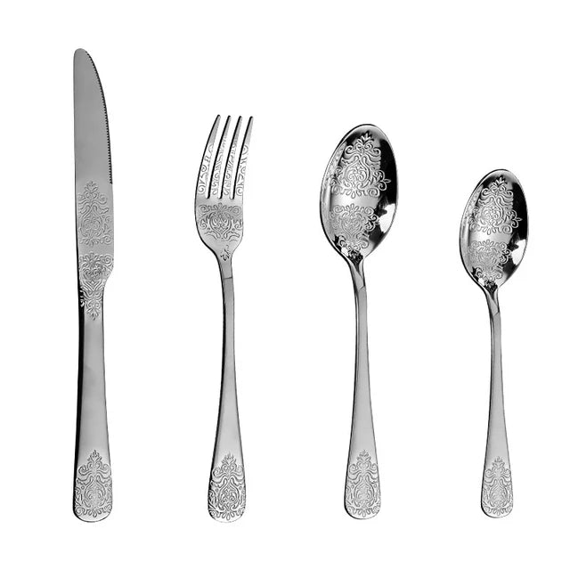 Stainless Steel Cutlery Set Portable Dinnerware Set