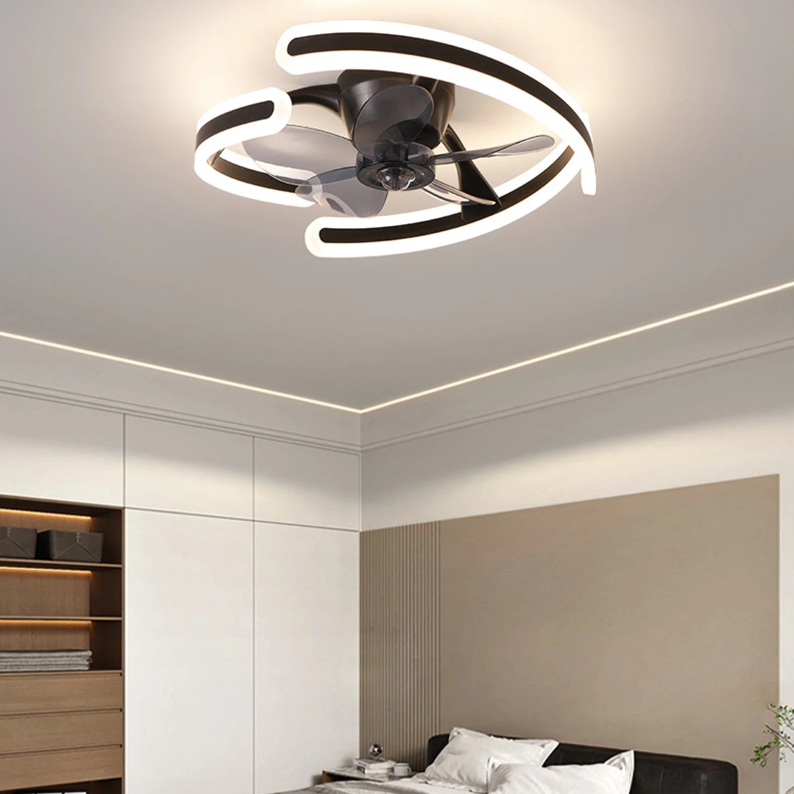 Modern Ceiling Fan Lamp Semi-Flush Mount Ceiling IN USA.