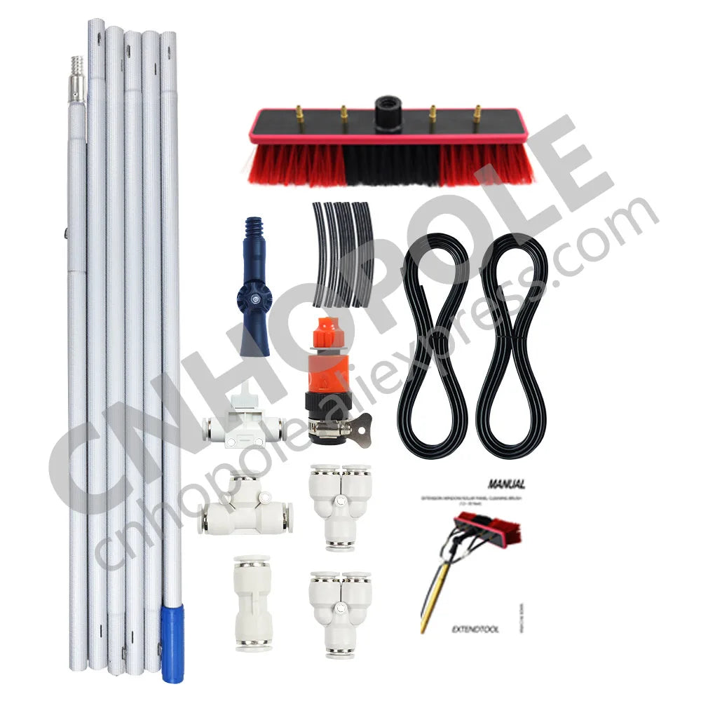 Solar Panel Cleaning Brush Kit with Extension Pole IN USA.