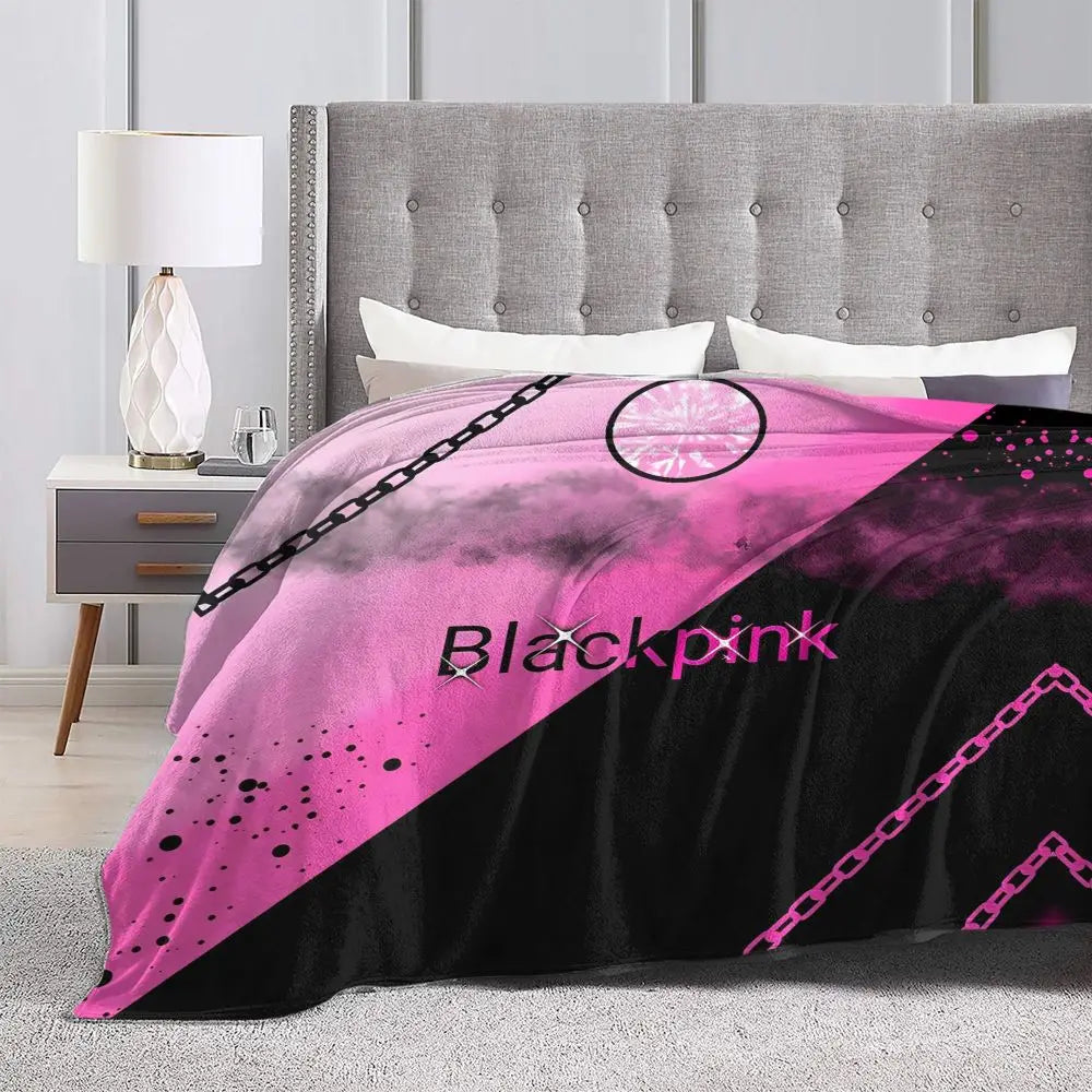 Music Idol Black-Pinks Girl Blankets Flannel All Season in USA