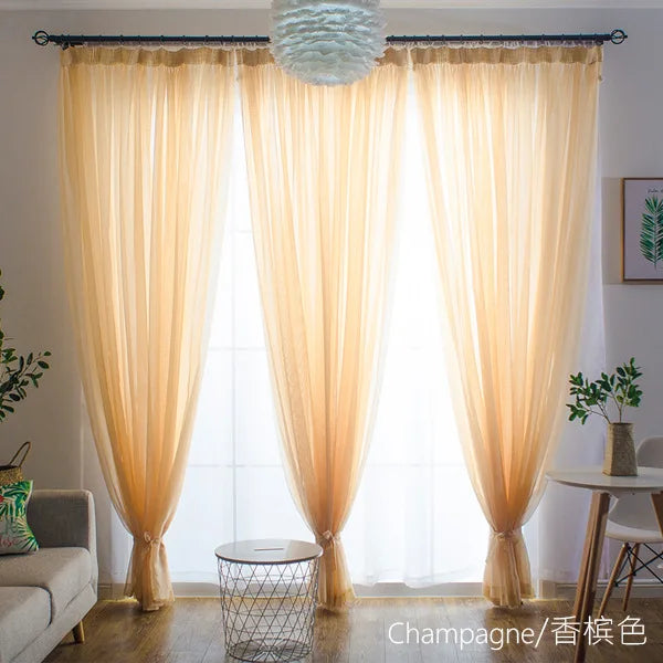 Solid Color Multicolor Bay Window Screening Door Curtains IN USA.