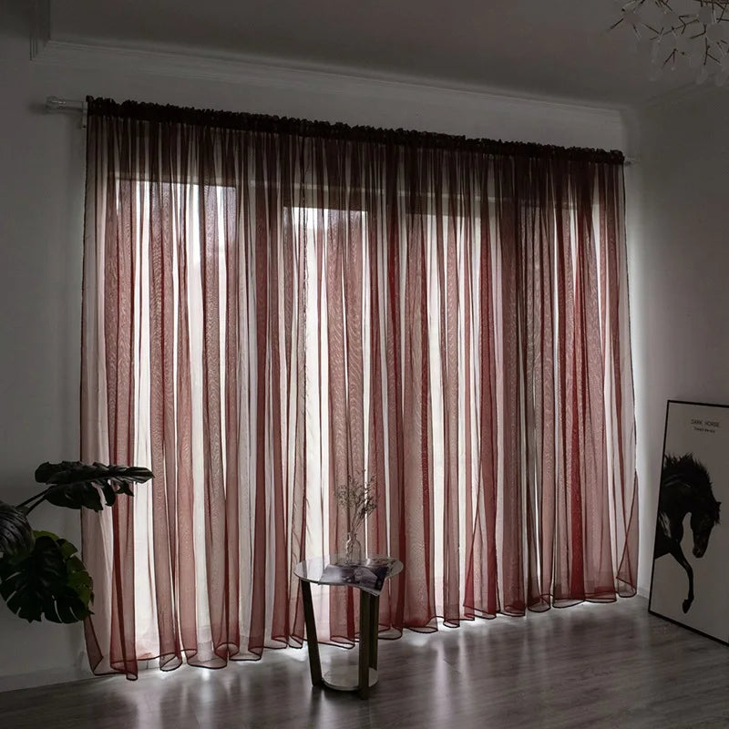 Solid White Tulle Sheer Window Curtains Living Room Bedroom in USA