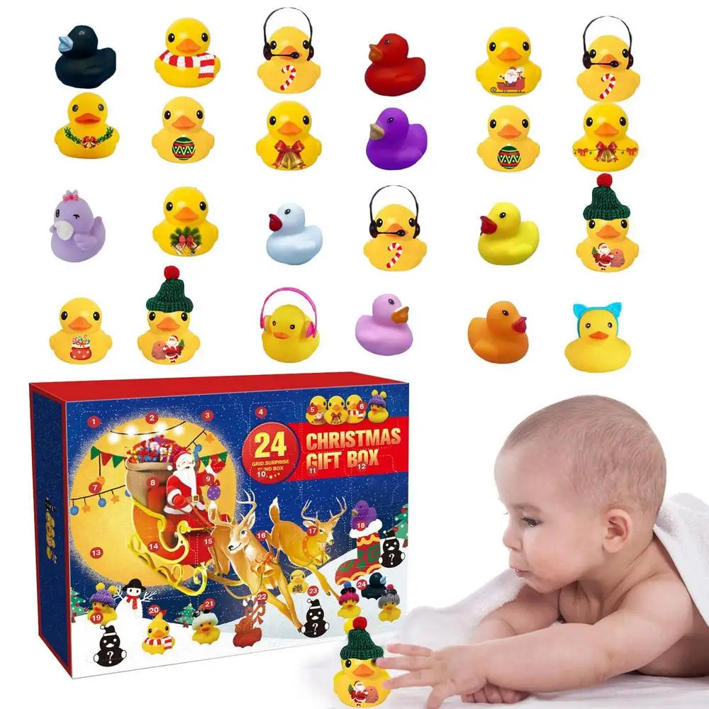 Christmas Rubber Ducks Holiday 24 Days Countdown Advents Calendar Styl