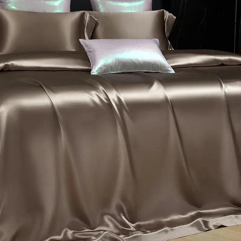 Premium Solid Color Bedding Set Soft Silky Duvet Cover in USA