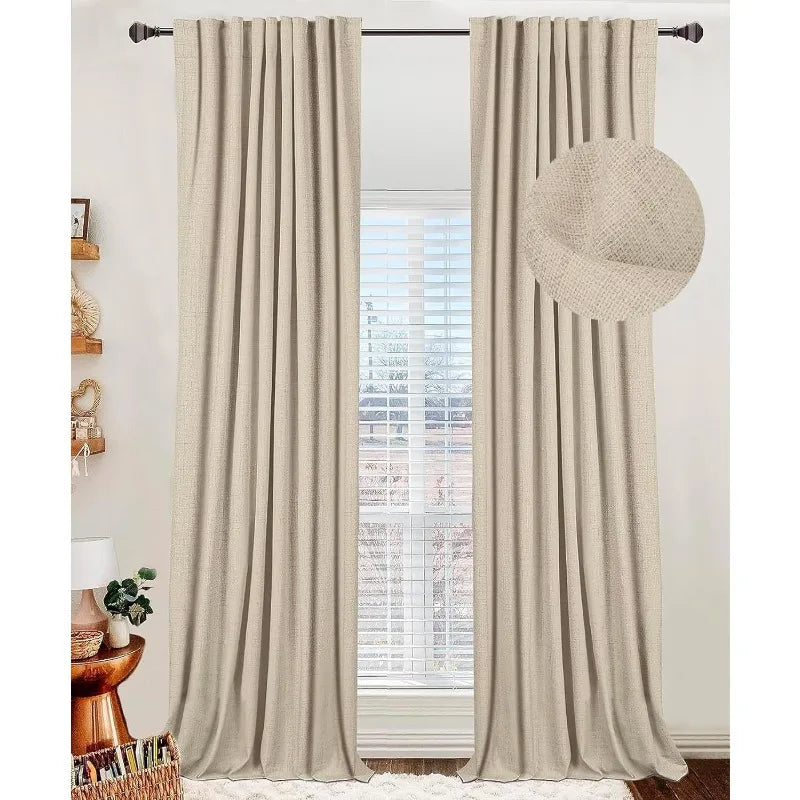 Blackout Shield Linen Blackout Curtains Bedroom in USA