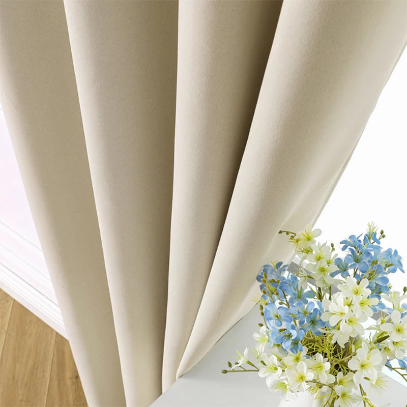 Grommet Solid Blackout Curtains Bedroom in USA