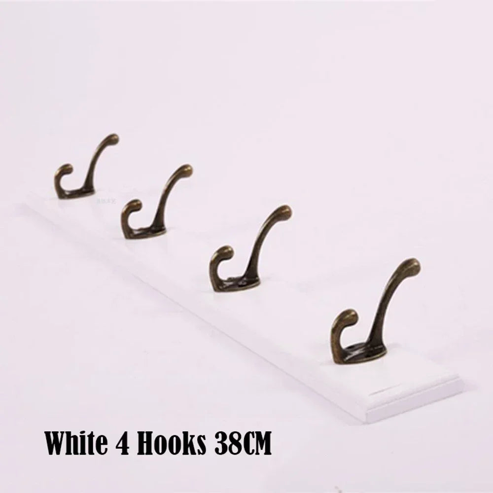 Bathroom Towel Rack Clothes Hanger Walnut Wall Hook