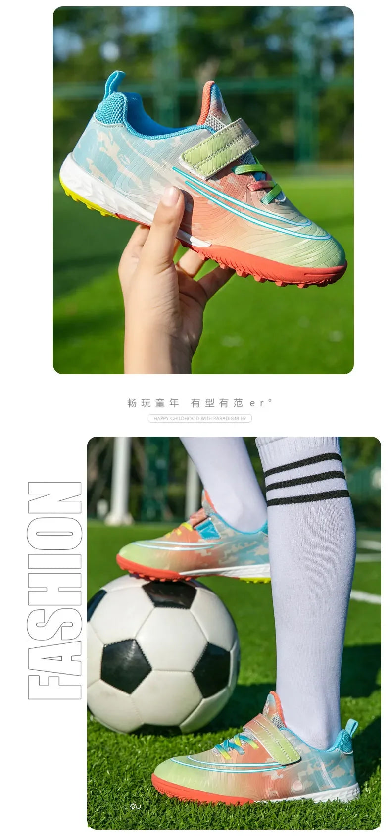 Childrens Soccer Shoes for Girl Outdoor Sports Society Professional Fo