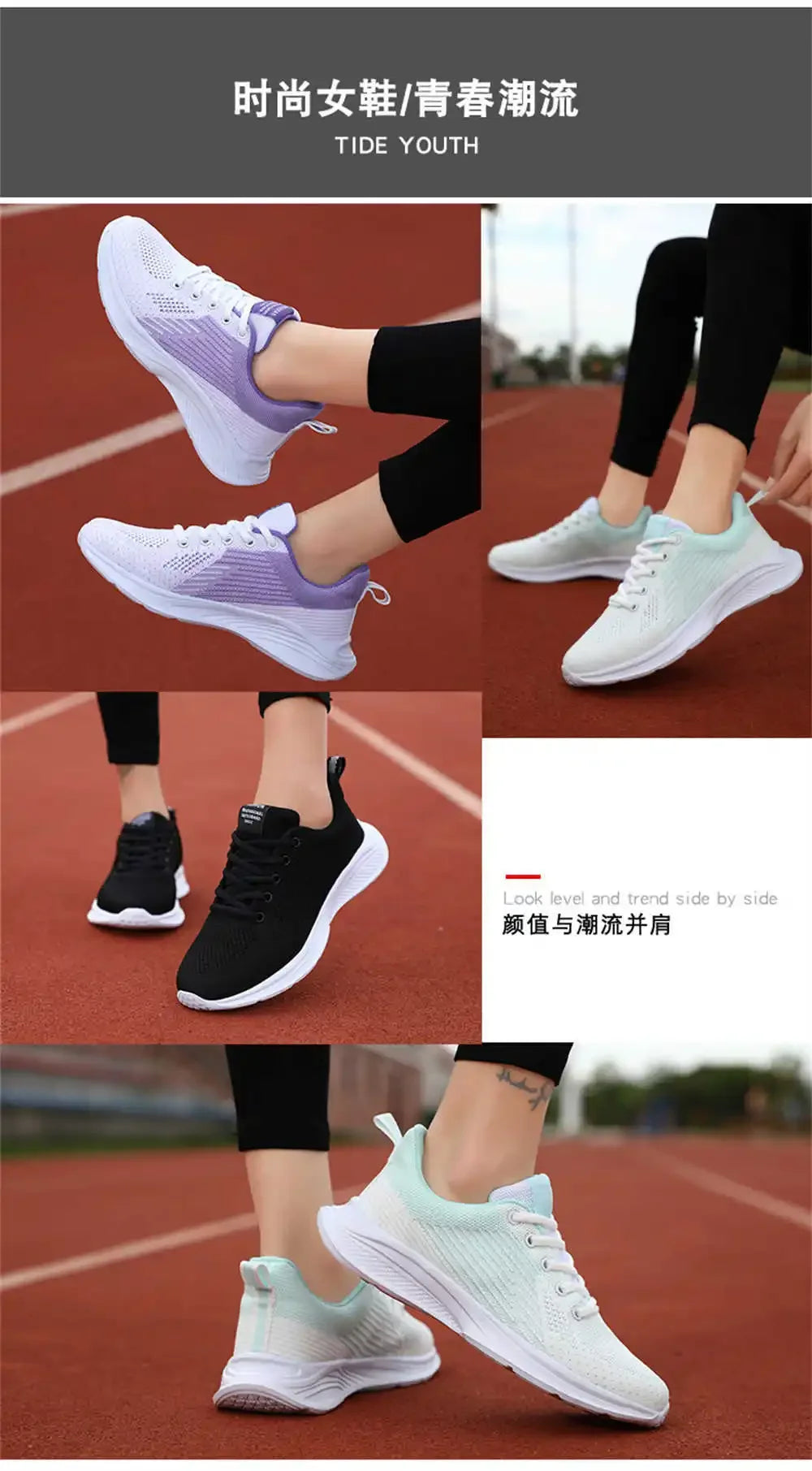 Does Not Slip Low Woman's Sneakers Vulcanize Green Sport Shoes in USA