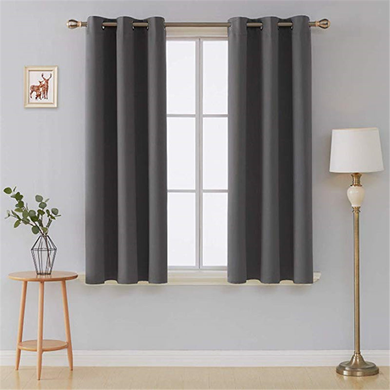 Black Blackout Thermal Insulated Curtains Living Room Bedroom in USA