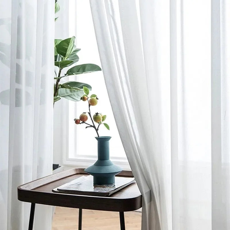 Super Soft Great Hand Feeling White Tulle Curtains in USA.