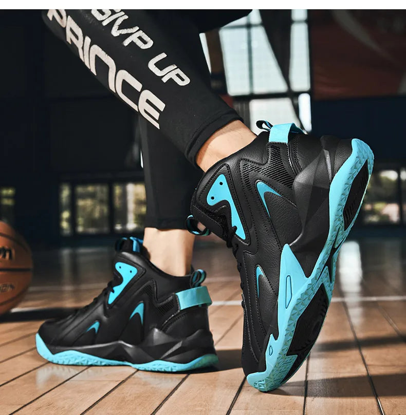 Autumn Winter Men High-Top PU Leather Basketball Shoes in USA