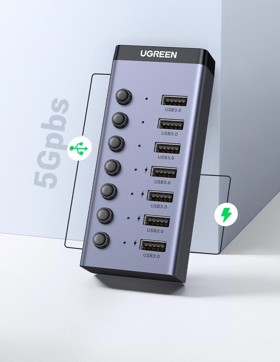 UGREEN USB C Hub Splitter with Individual LED Indicator IN USA.