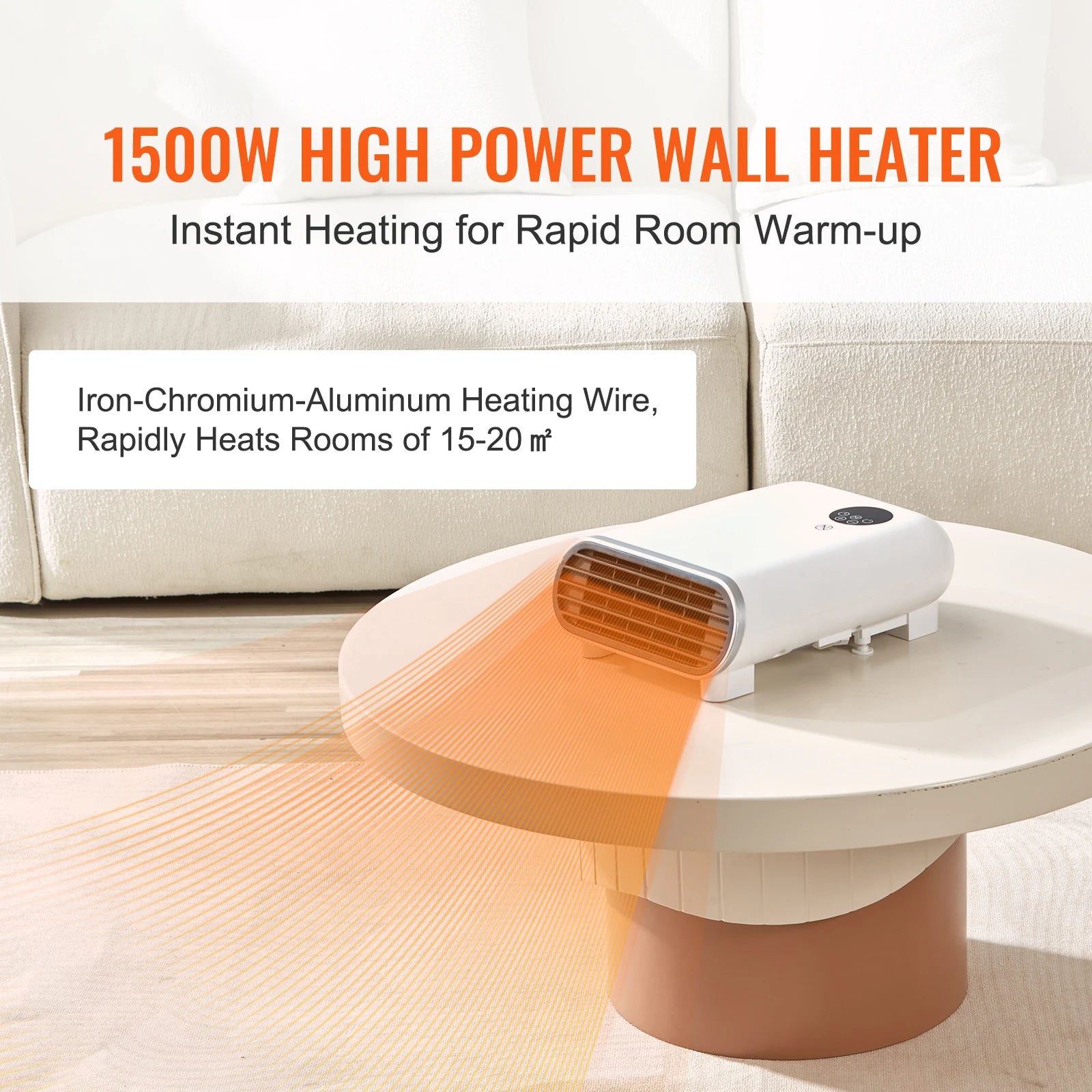 VEVOR Electric Wall Heater Small Space Heaters Knob IN USA.