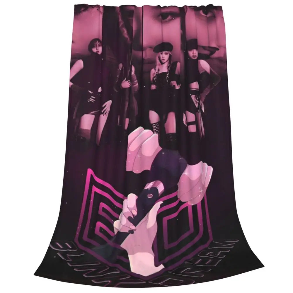 Music Idol Black-Pinks Girl Blankets Flannel All Season in USA