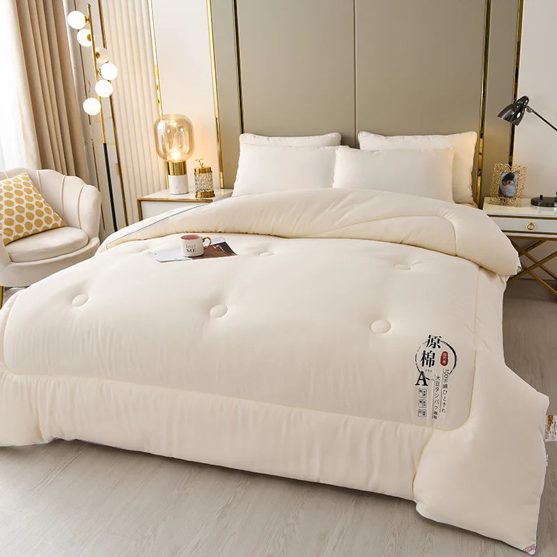 Quilted White Comforters Queen Size, All Season Down