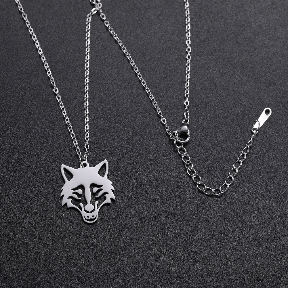 Unift Black Color Wolf Pendant Necklace Men Boy Stainless in USA