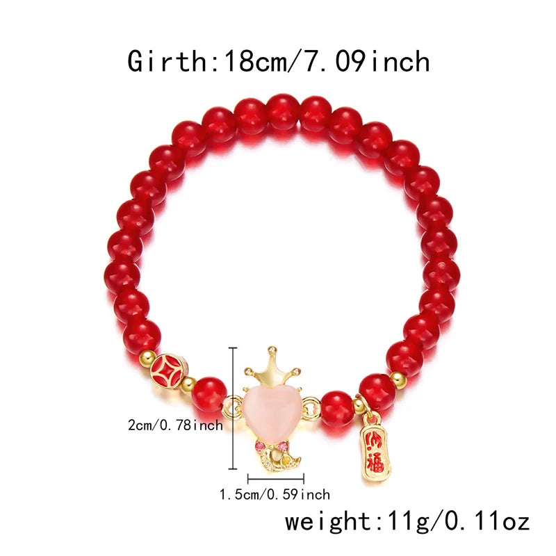 Snake Year Luck Bracelet Women Blessing Amulet in USA