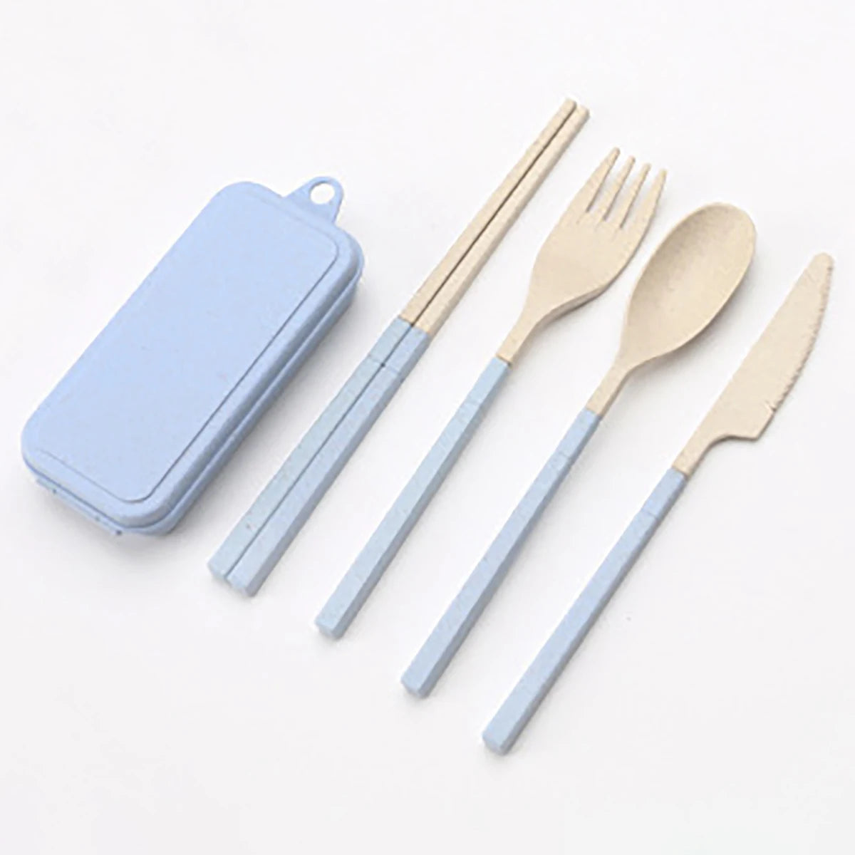 Wheat Straw Portable Tableware Knife Fork Spoon Chopsticks in USA.