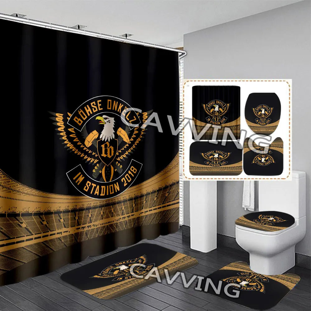 ROCK BAND 3D Shower Curtain Waterproof Bathroom Curtain in USA.