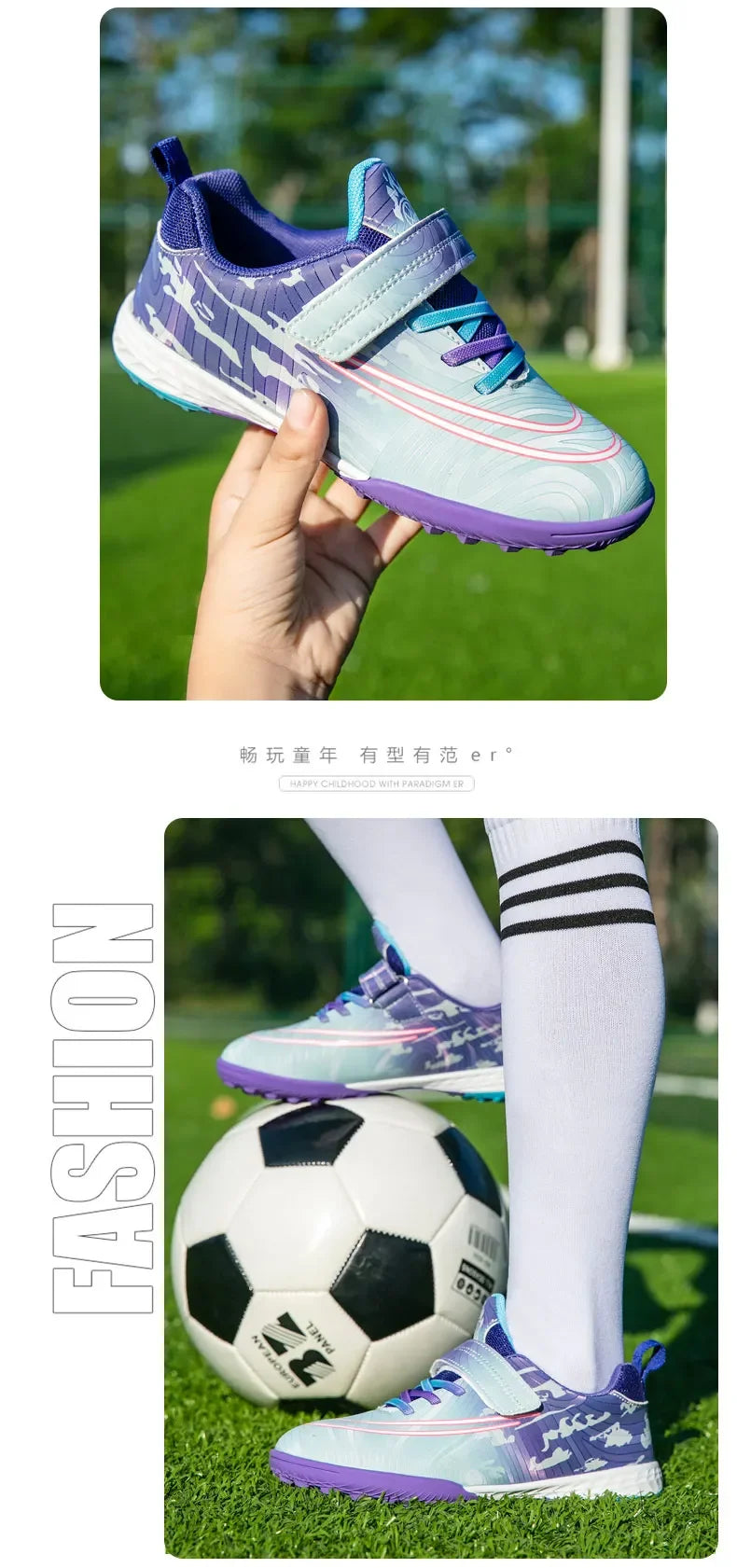 Childrens Soccer Shoes for Girl Outdoor Sports Society Professional Fo