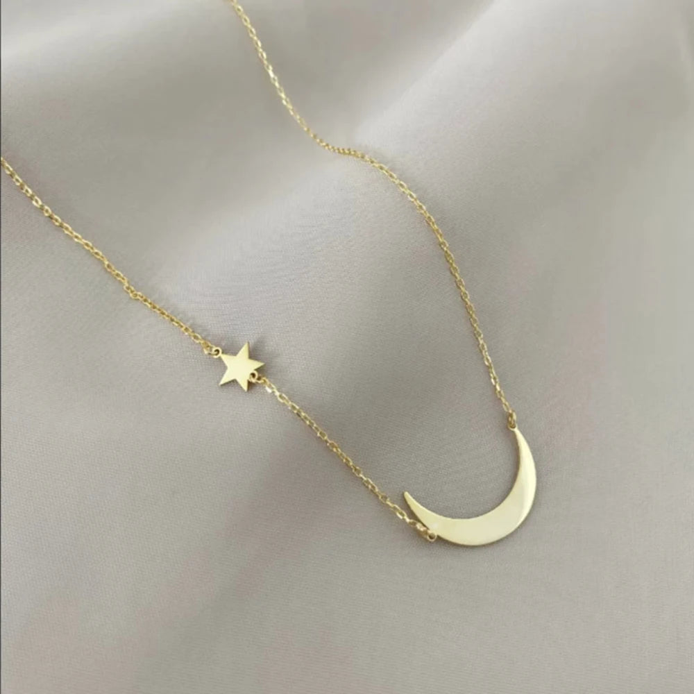 Moon Necklace Star Necklace Personalized Gift in USA