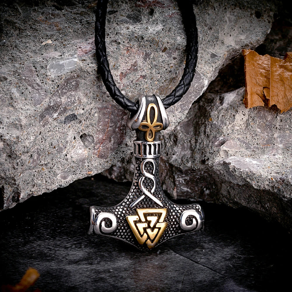 Vikings Thors Hammer Necklaces Stainless Steel in USA