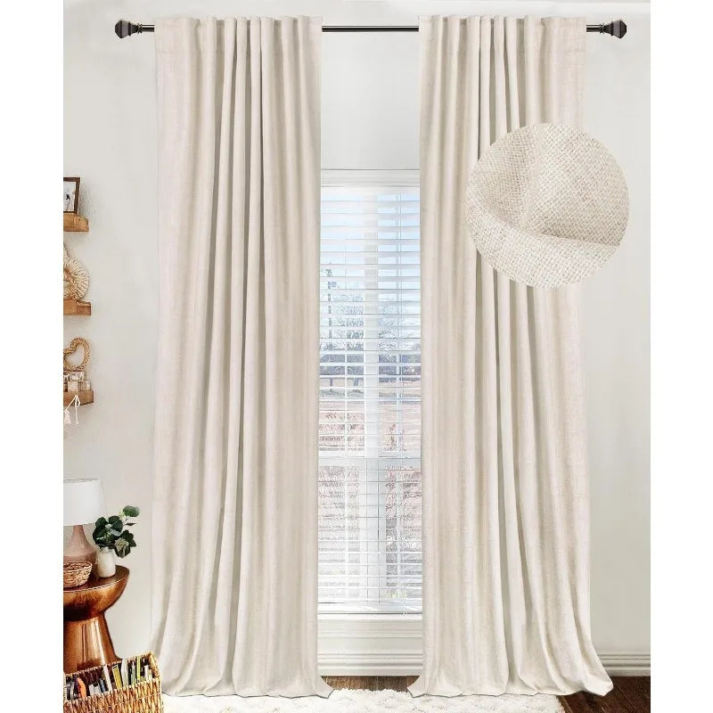 Blackout Shield Linen Blackout Curtains Bedroom in USA