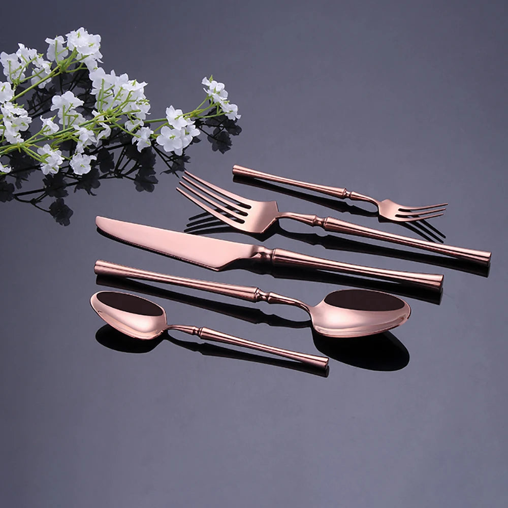 Pcs Gold Tableware Dinnerware Stainless Steel Cutlery Set