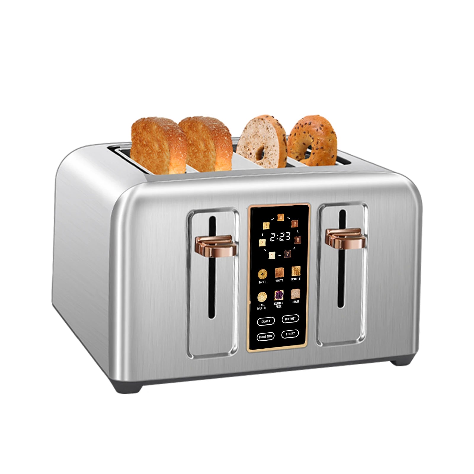 Toaster Slice,Stainless,LCD Display & Touch Buttons IN USA.