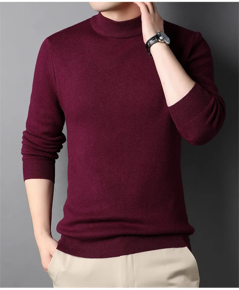 Brand New Men's Cashmere Sweater Half Turtleneck Men IN USA.