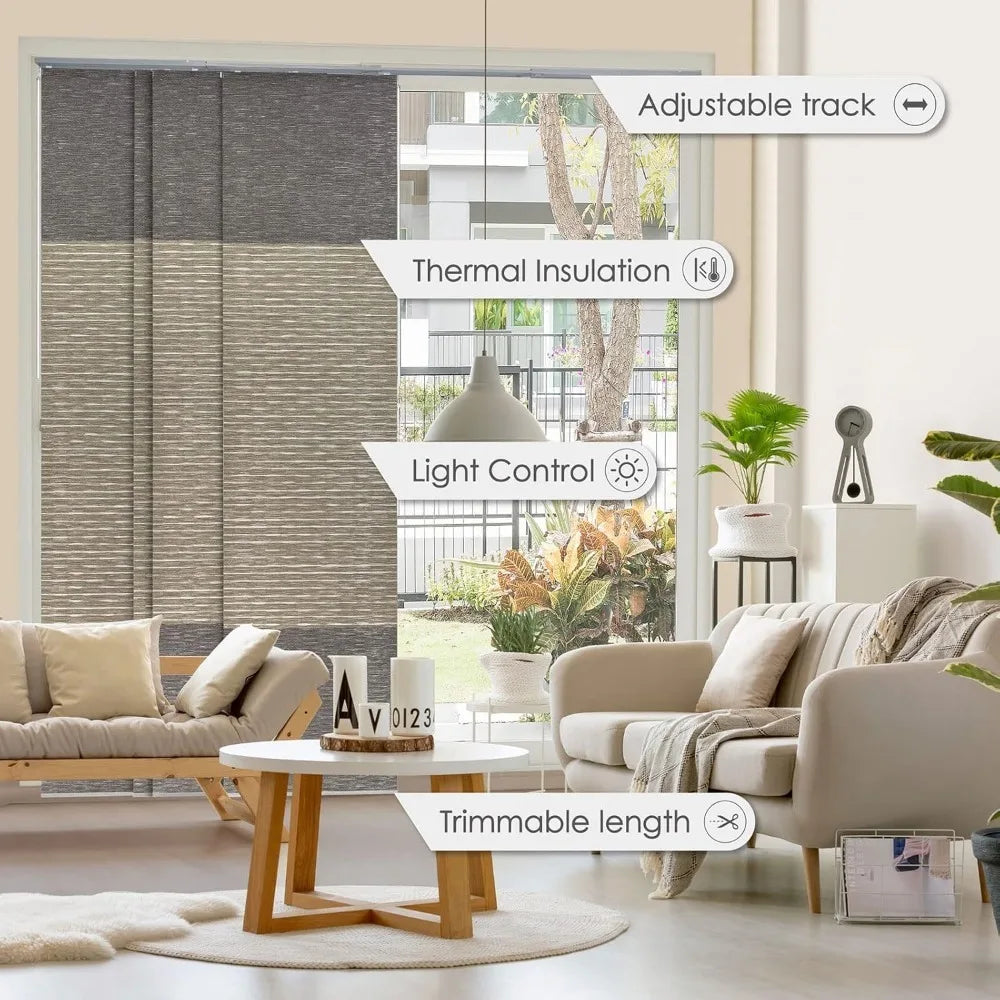 GoDear Design Blackout Adjustable Vertical Blinds Extendable