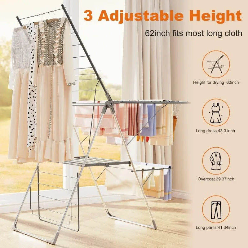 Clothes Drying Rack Foldable, Large Laundry Drying IN USA.