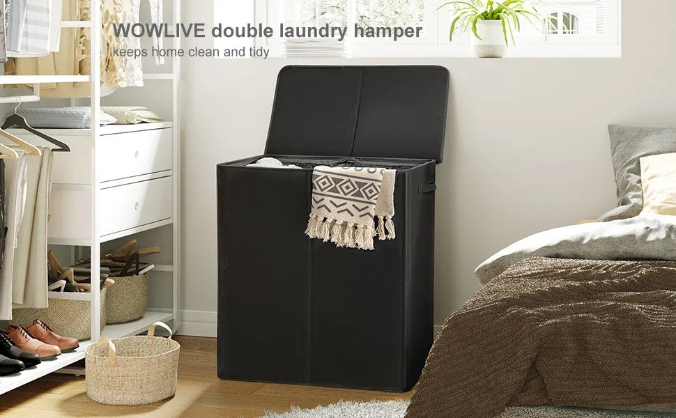 Double Laundry Hamper Lid Removable Laundry Bags in USA