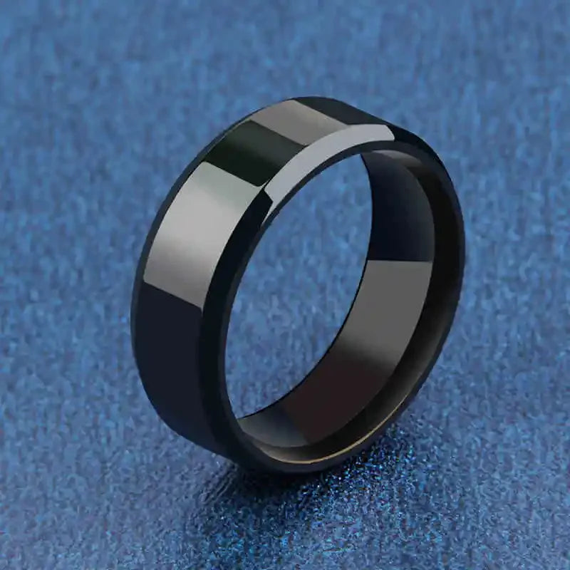 Charm Jewelry Men Women Stainless Steel Black Rings in USA