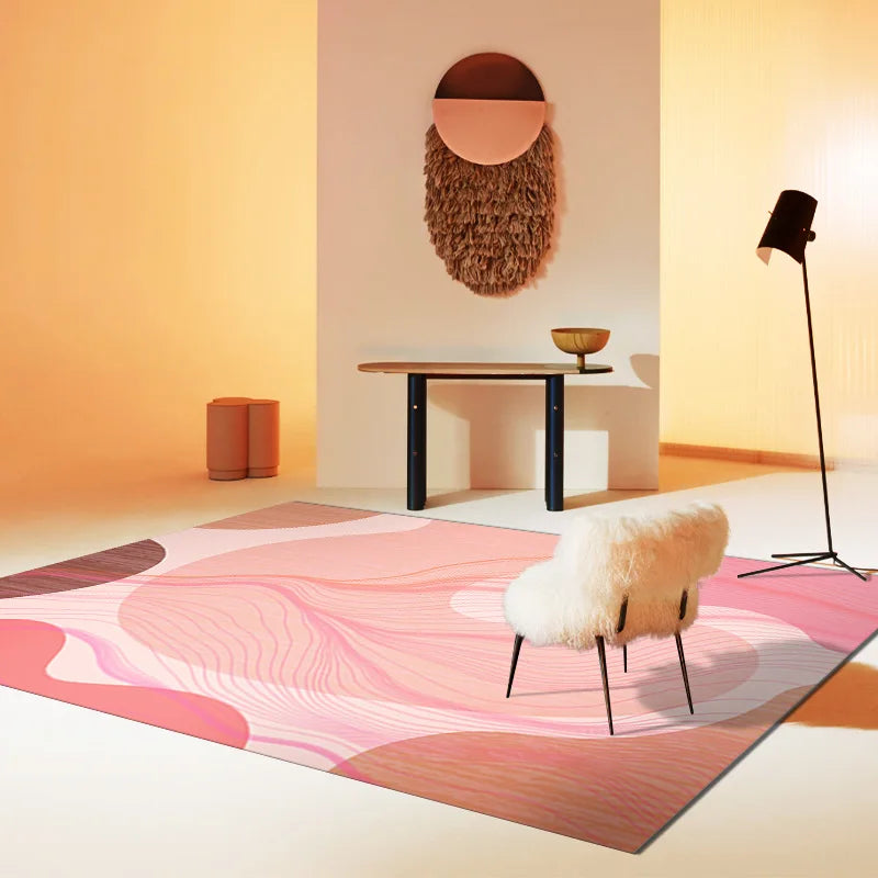 Pink Light Luxury, Nordic Style Living Room Rugs Sofa Coffee in USA.