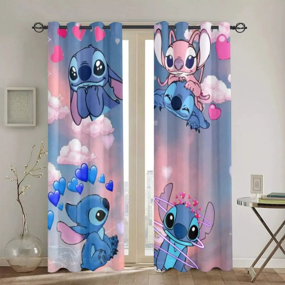 Stitch Lilo Stitch Blackout Curtains 3D Digital Printing Cute