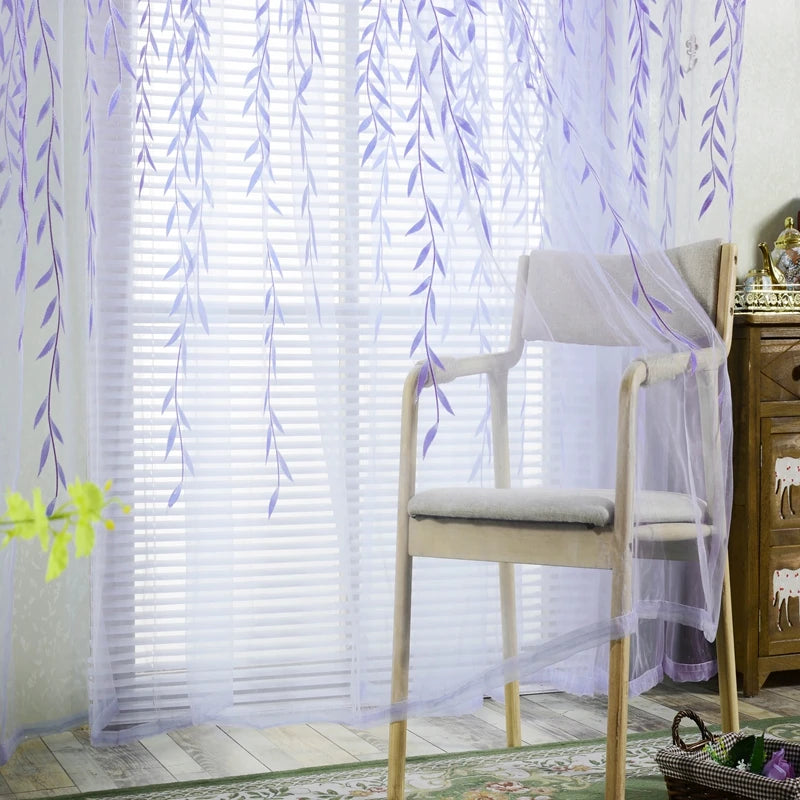 Voile Solid Sheer Gordijnen Window Curtains Living Room in USA