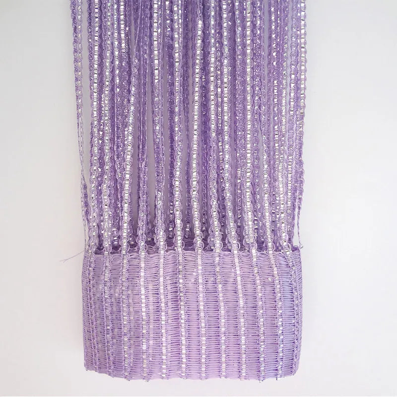 Glitter silver linear door curtain decorative fringe curtain IN USA.